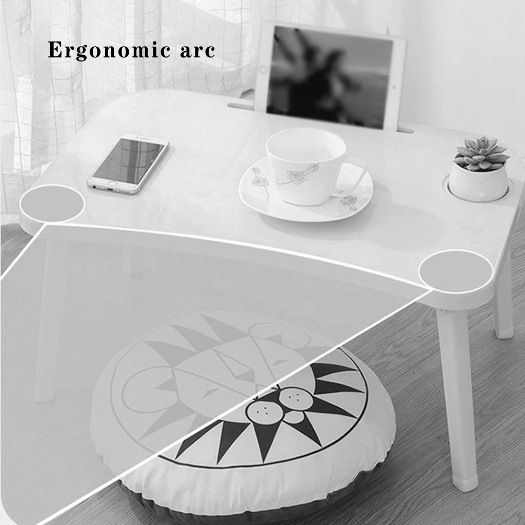 Pink Home Office Desk - Small Foldable Computer Desk for Bedroom & Study
