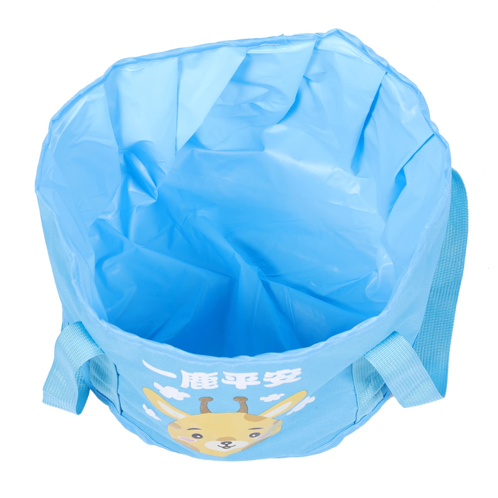 HEALLILY Collapsible Wash Bin - Foldable Portable Foot Bath Basin with Elk Pattern & Handle for Spa, Home, Travel - Ideal for Foot Care, Patient Use, and Outdoor Washing