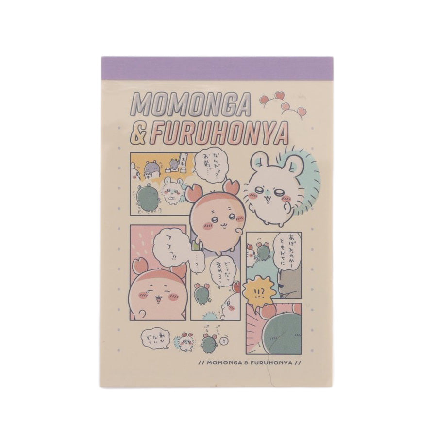 SUN STAR Chiikawa Mini Memo Pad - Cute Momonga & Furuhonya Kawaii Stationery (45g) for School, Office & Journaling Supplies