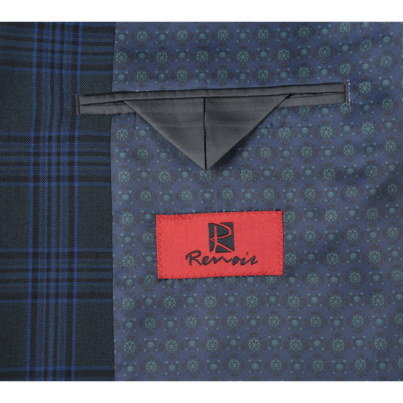 Renoir Alessandro Vitello Slim Fit Navy Blazer for Men | Premium Tailored Business Suit Jacket | Perfect for Office, Weddings & Formal Events