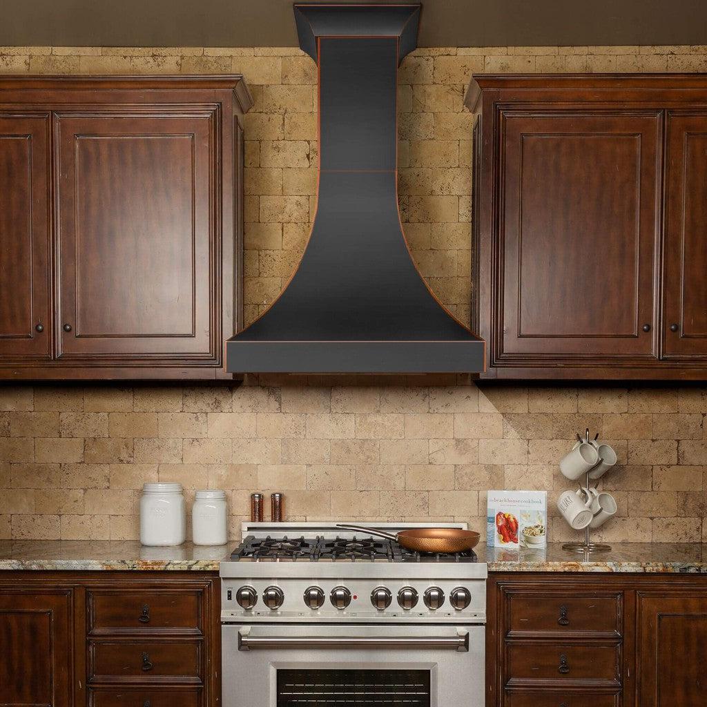 ZLINE 8632B Designer Series Oil Rubbed Bronze Wall Mount Range Hood - 36 Inch Kitchen Vent Hood with Powerful CFM for Modern Home Cooking