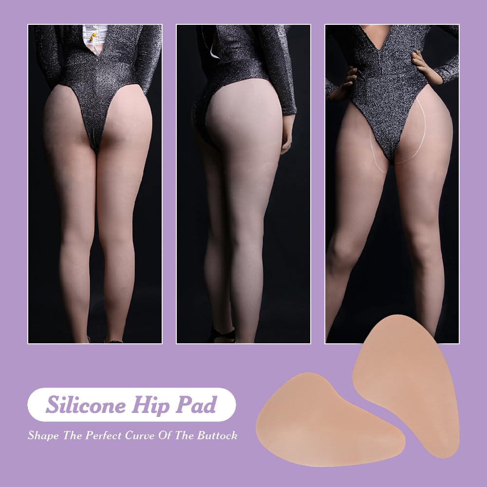Premium Silicone Hip Pads for Women - Butt Enhancer & Body Shaper - Natural Looking Curves for Drag Queens & Crossdressers - Perfect for Costumes, Cosplay & Everyday Wear