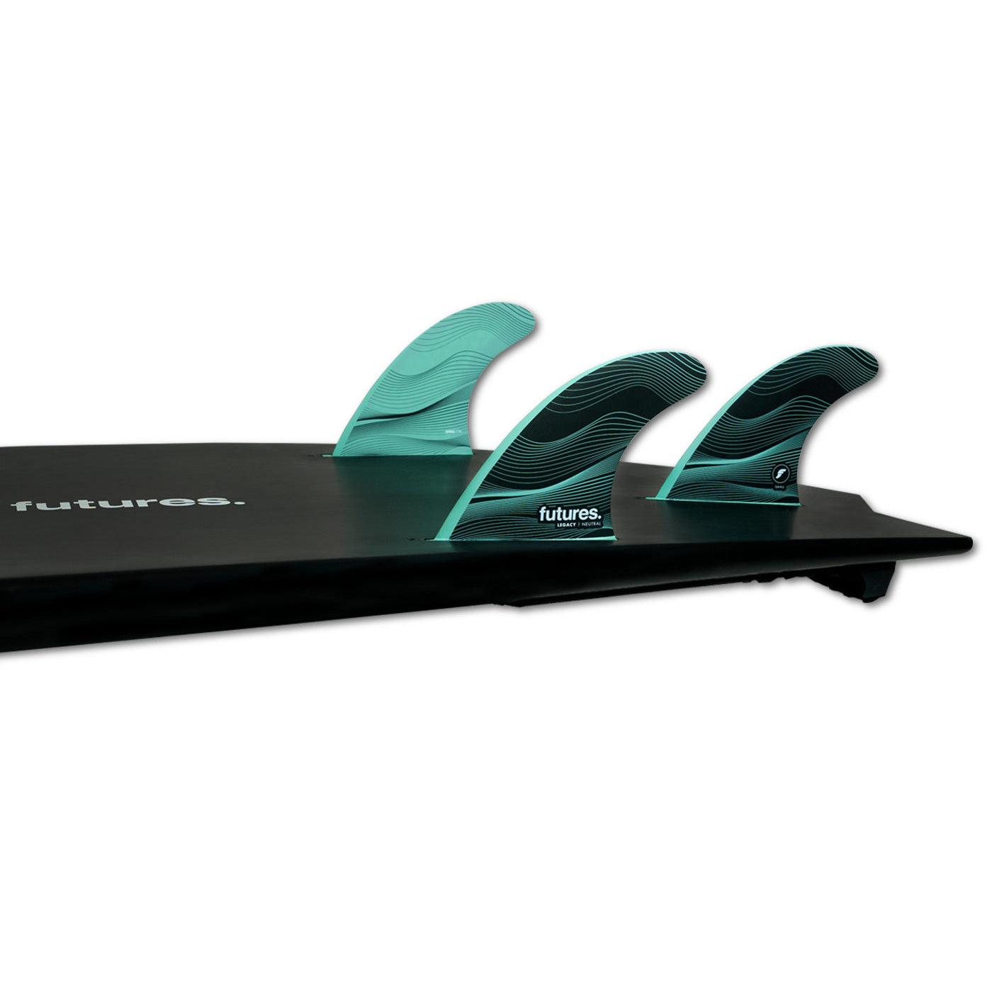 Futures Thruster F4 HC Legacy Series Surfboard Fin - Neutral Green - High Performance for Shortboards & Performance Surfing