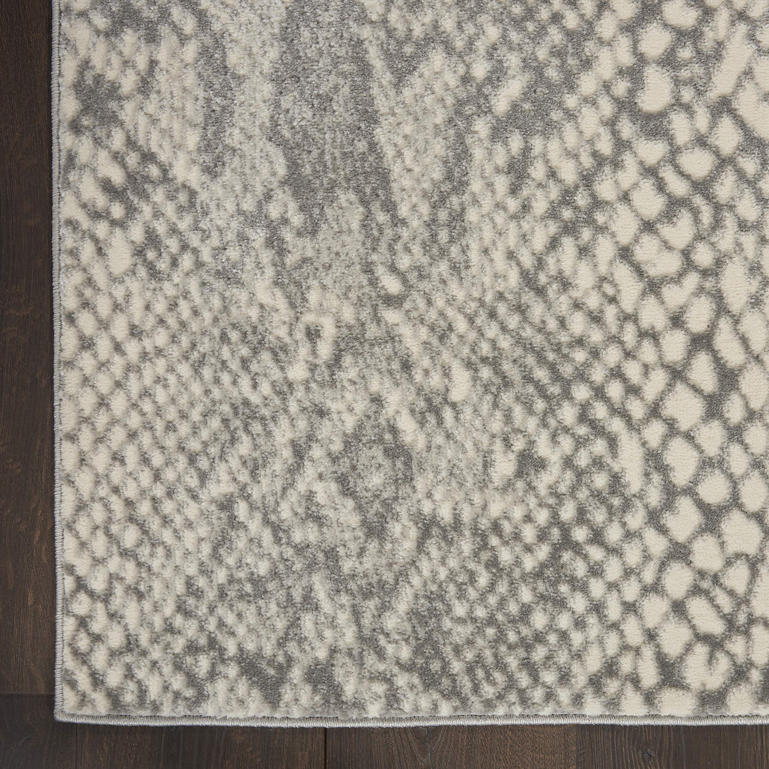 Nourison Solace Modern Animal Print Ivory/Grey 2'3