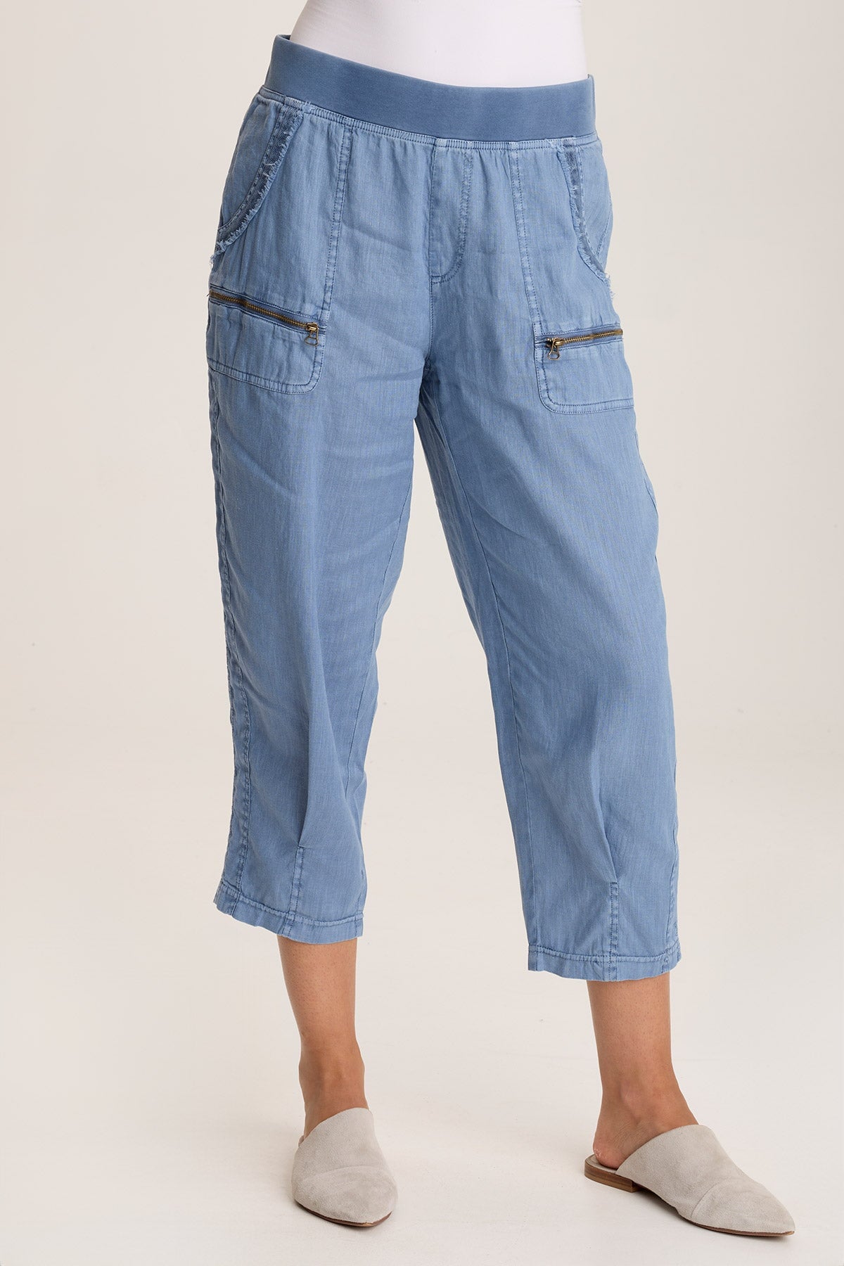 Camden Linen Tapered Crop Pants for Women - Breathable Summer High Waist Wide Leg Trousers | Perfect for Beach, Vacation & Casual Outfits