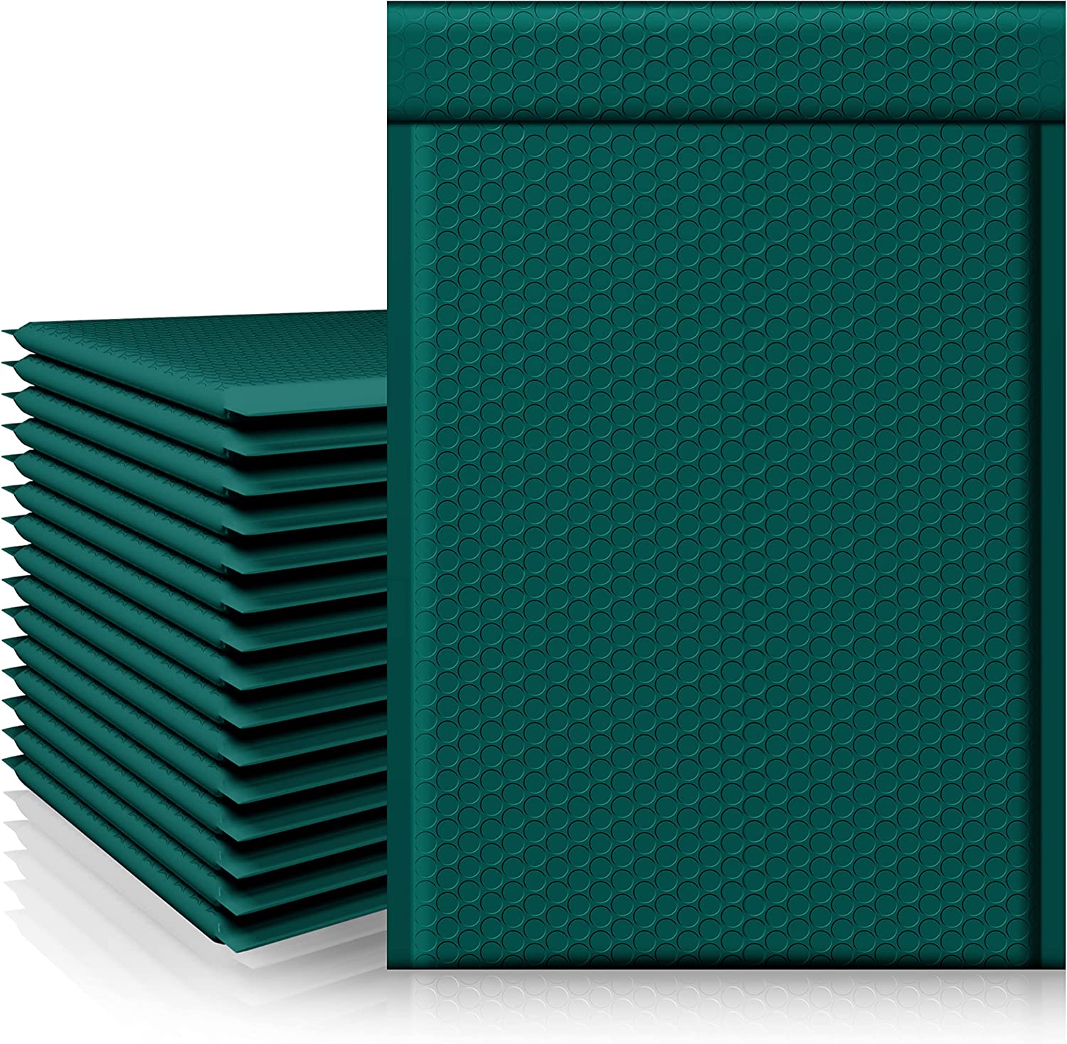 10.5x16 Inch Bubble Mailer Padded Envelope - Waterproof & Tear-Resistant Shipping Bags for Ecommerce, Small Business & Online Sellers (Forest Green) - Perfect for Shipping Jewelry, Books, Cosmetics & Small Items