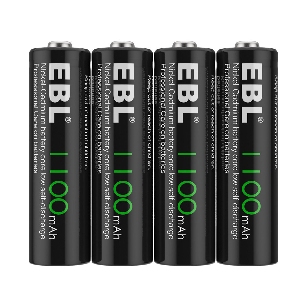 EBL AA Ni-Cd Rechargeable Batteries 1.2V 1100mAh - 8 Pack High Capacity Batteries for Flashlights, Toys, Remote Controls & More - Long Lasting Power Solution
