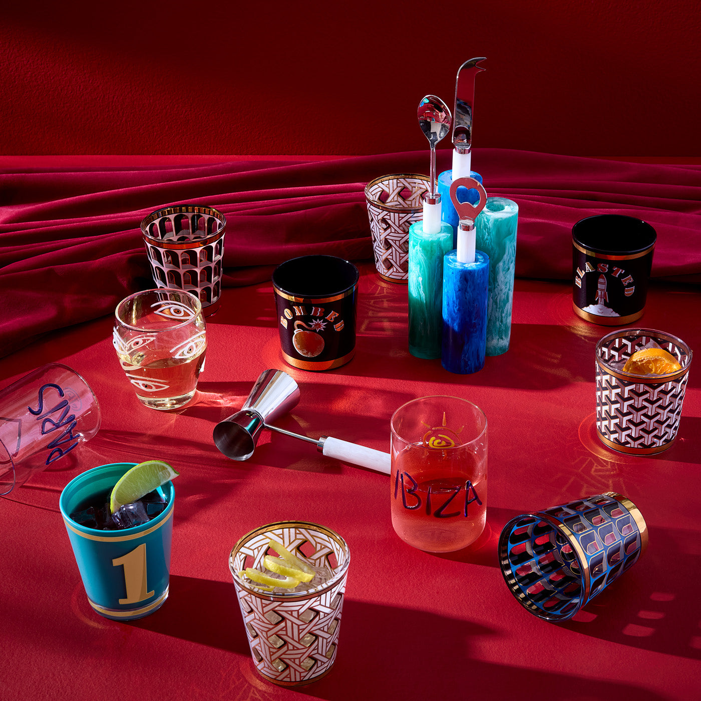 Elegant Basketweave Glassware Set - 16-Piece Shatter-Resistant Drinkware for Wine, Cocktails & Juice - Perfect for Dinner Parties, Weddings & Home Entertaining