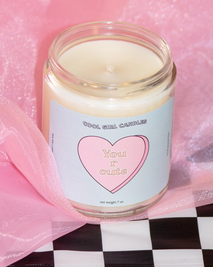 You R Cute Scented Soy Candle - Handmade Aromatherapy Candles for Home, Gifts, Relaxation & Romantic Ambiance