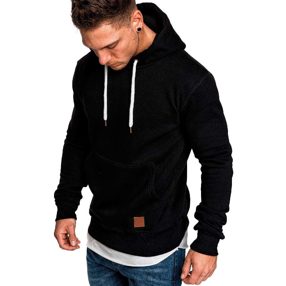 Men's Cozy Double Zipper Hoodie - Casual Pullover with Pockets for Sports & Outdoor