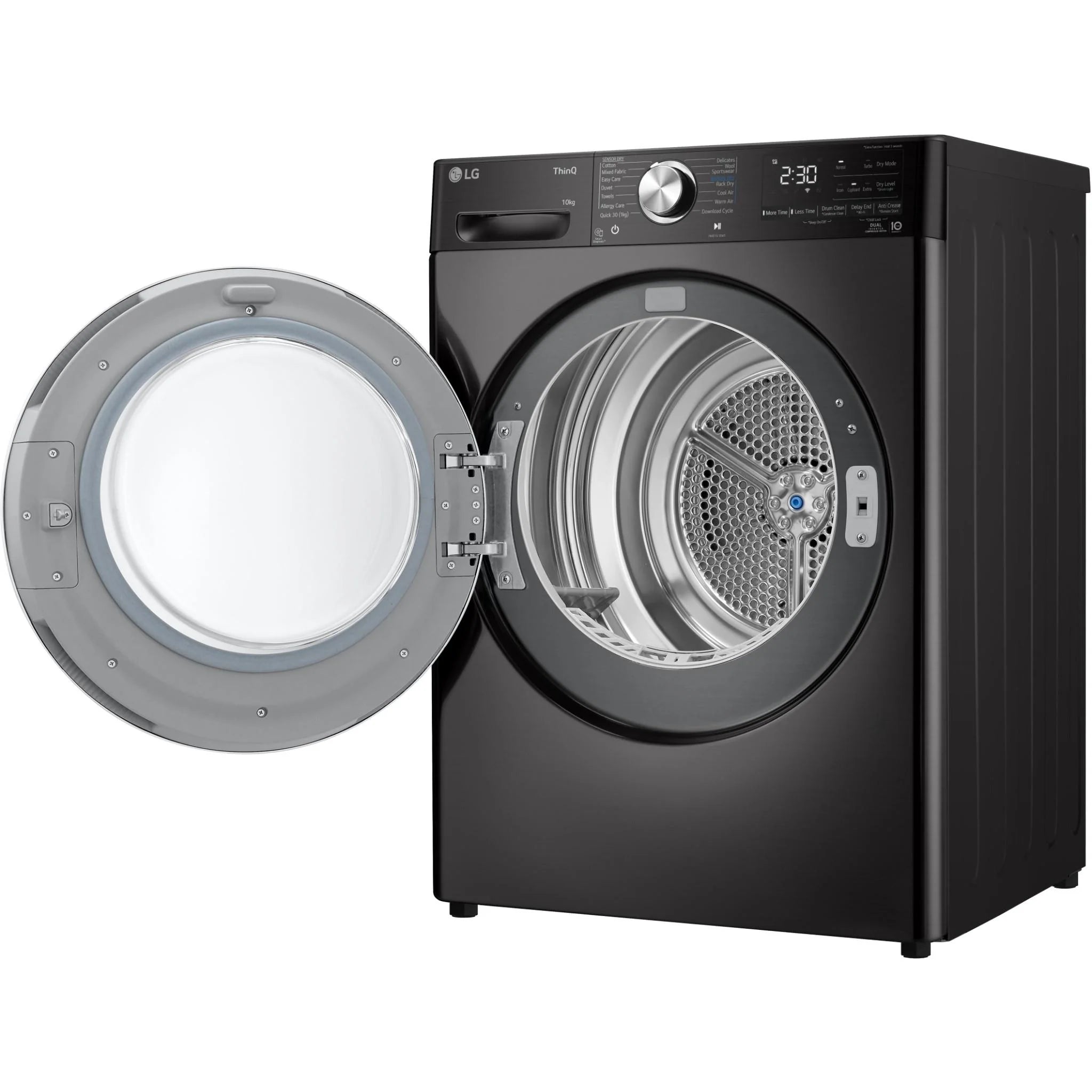 LG DVH10B 10kg Heat Pump Dryer - Energy Efficient, Black Steel | Perfect for Laundry Rooms, Apartments & Eco-Friendly Homes