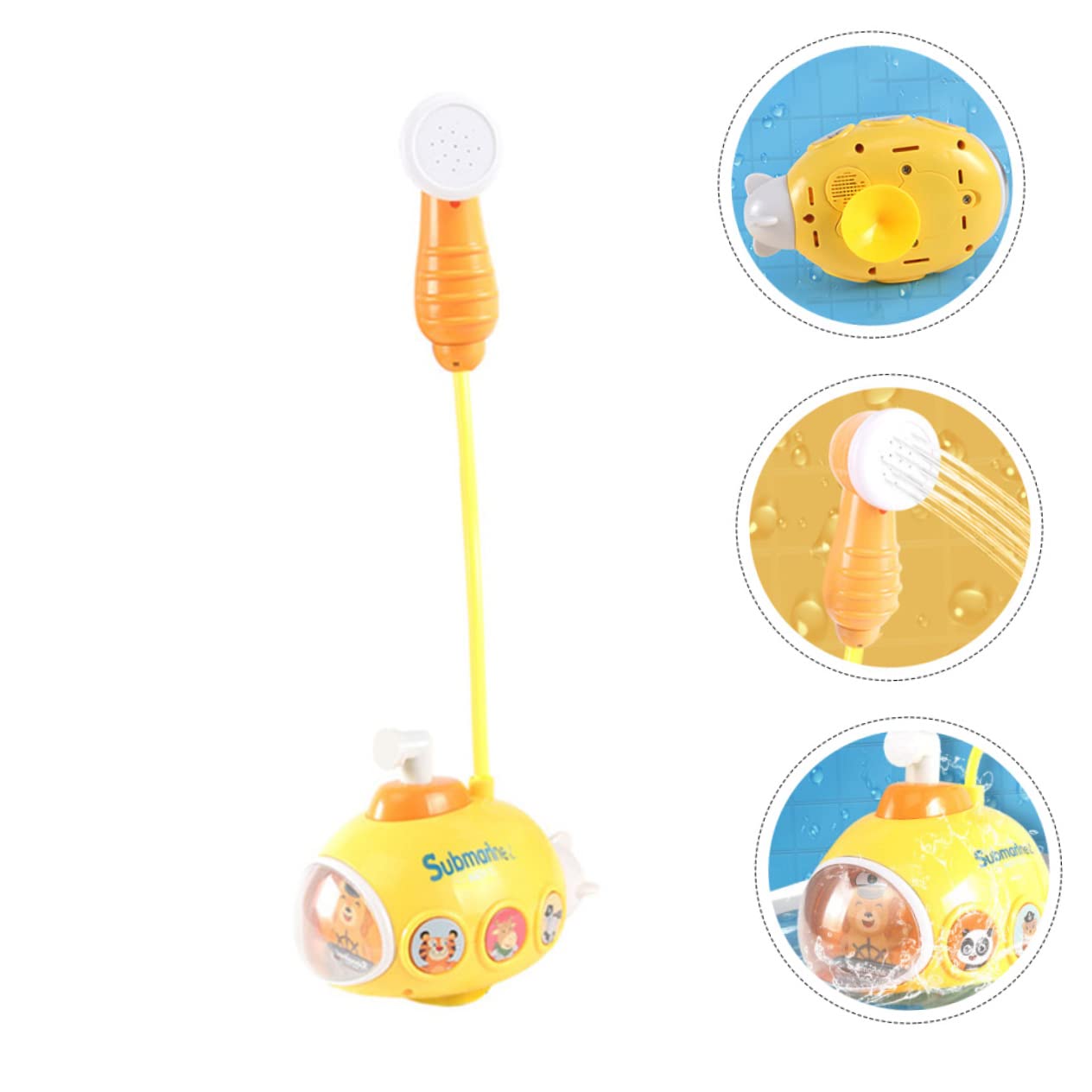 FAVOMOTO 4pcs Kids Bath Toys - Animal Shower Toys for Toddlers, Water Play Toys for Baby Bath Time, Durable Plastic Yellow Bathtub Toys for Children - Fun Learning Toys for Sensory Play & Early Development
