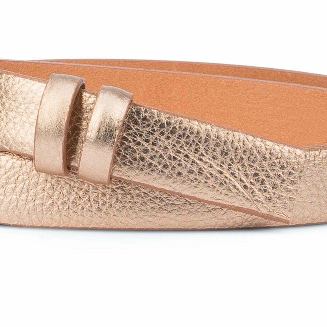25mm Rose Gold Belt Strap Replacement for Cartier Buckles - 100% Genuine Leather Women's Fashion Accessory | Perfect for Formal Events, Office Wear & Luxury Outfits