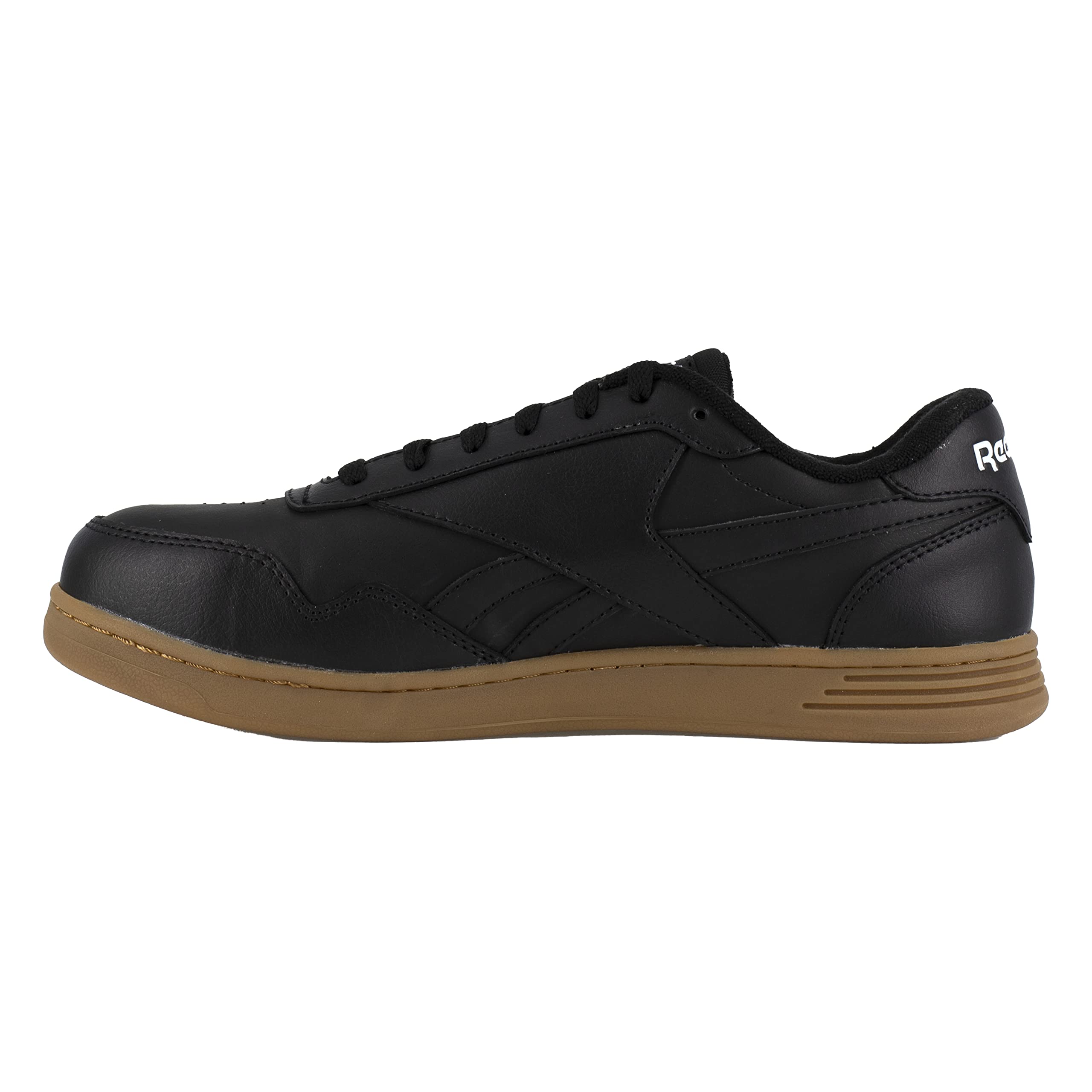 Reebok Men's RB4154 Club MEMT Classic Work Sneaker - Black & Gum Safety Shoes for Men | Comfortable & Durable Work Sneakers for Construction, Warehouse & Industrial Use