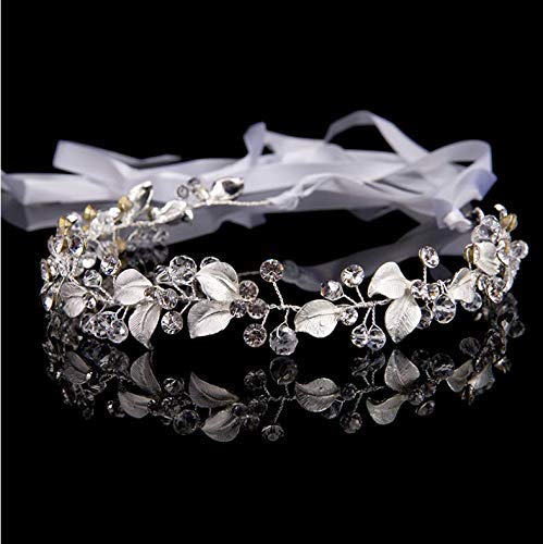 Elegant Bridal Flower Headband with Beads & Crystals - Rhinestone Wedding Hair Accessories for Bride, Bridesmaids & Flower Girls | Perfect for Weddings, Prom, Parties & Special Occasions