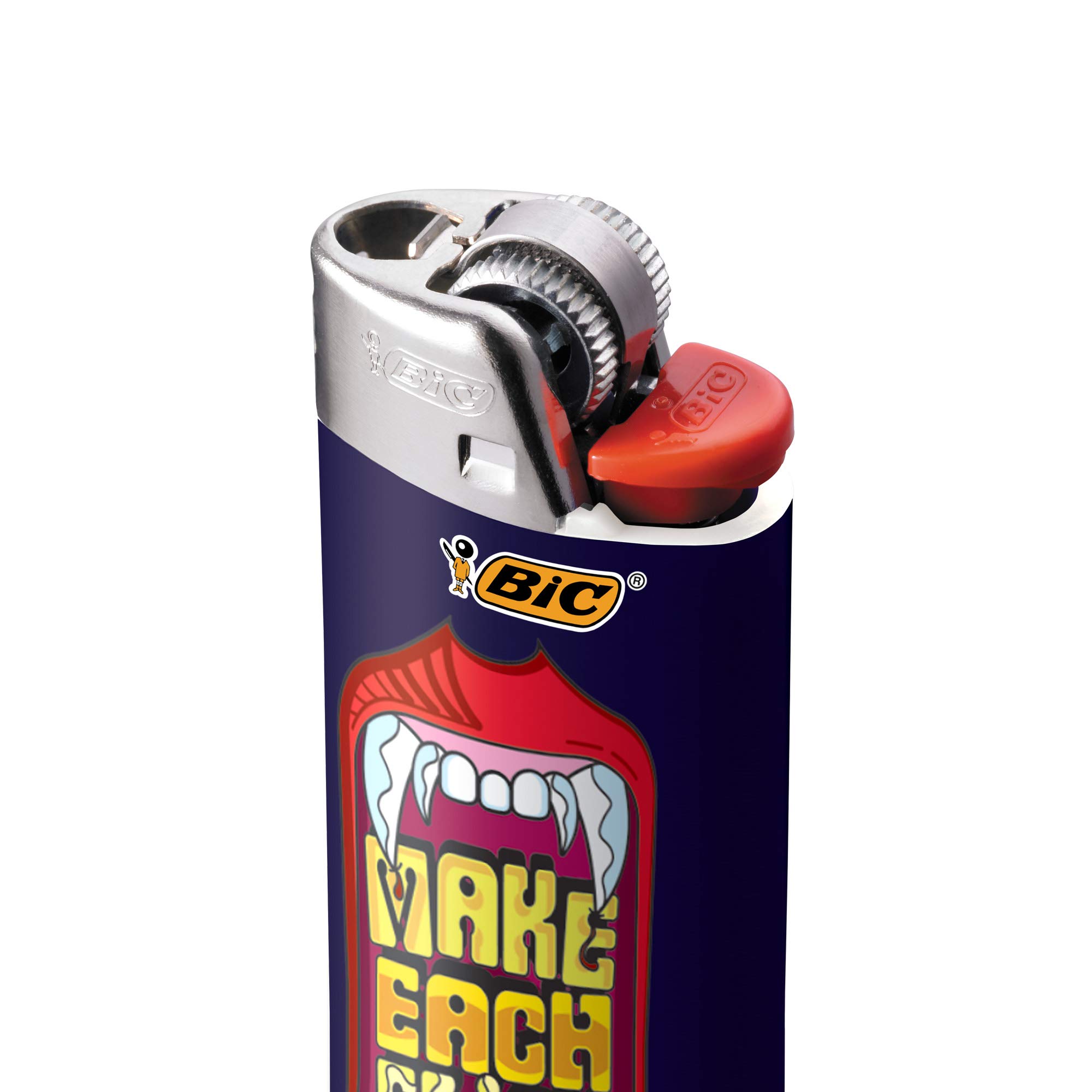 BIC Special Edition Flick My BIC Series Lighters - 50-Pack of Windproof Pocket Lighters for Camping, BBQ & Outdoor Adventures