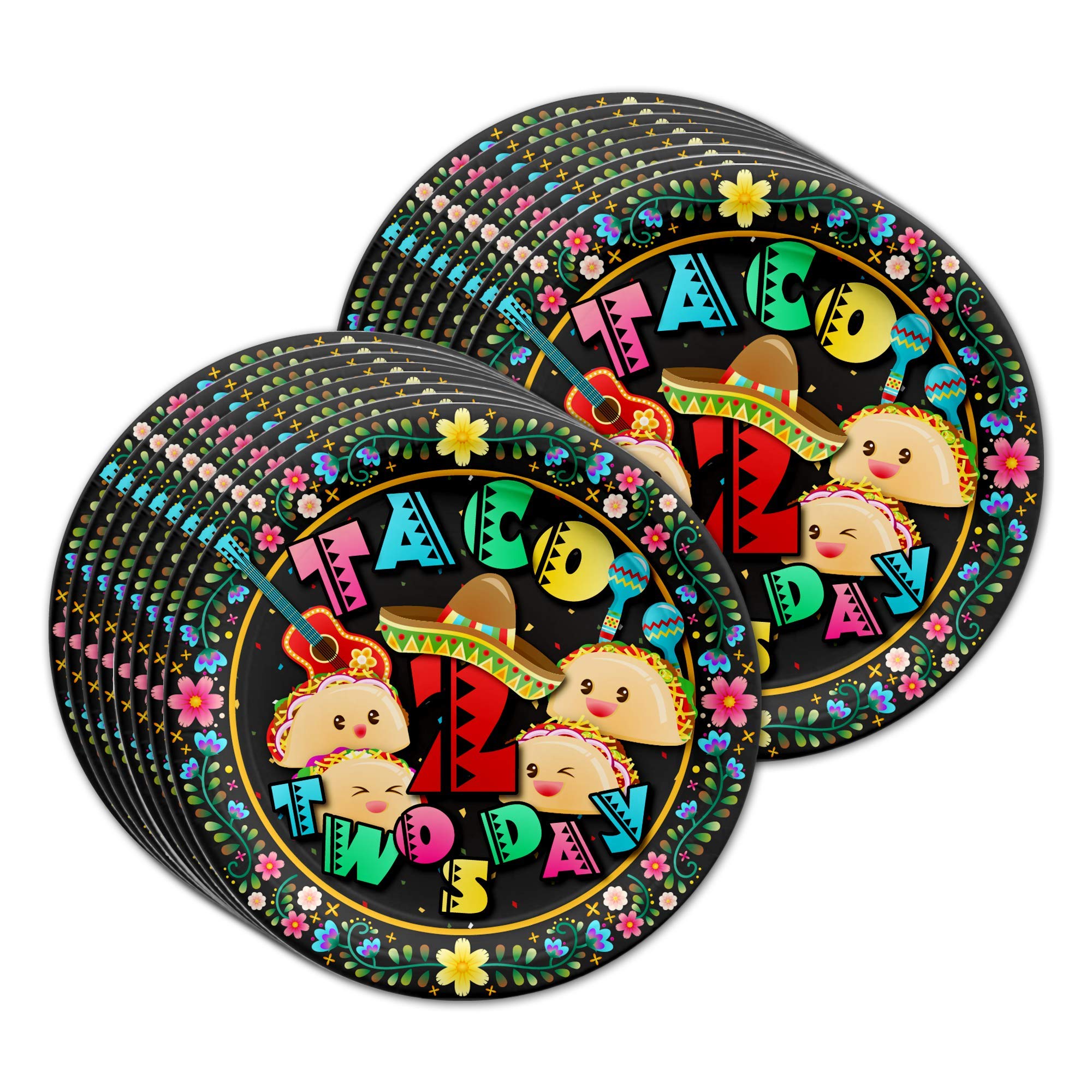Taco Tuesday 2nd Birthday Party Supplies Set - 16-Piece Tableware Kit with Plates, Napkins & Cups - Perfect for Themed Parties & Celebrations