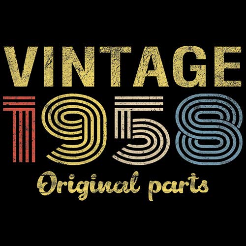 Vintage 1958 Retro 67th Birthday Gift T-Shirt for Men - Original Parts Design - Perfect for Birthday Parties & Milestone Celebrations