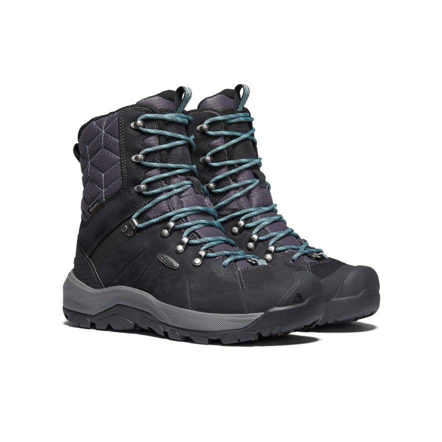 Women's Revel IV High Polar Waterproof Winter Boots - Black/North Atlantic - Warm Snow Boots for Hiking, Ice Fishing & Cold Weather Outdoor Activities