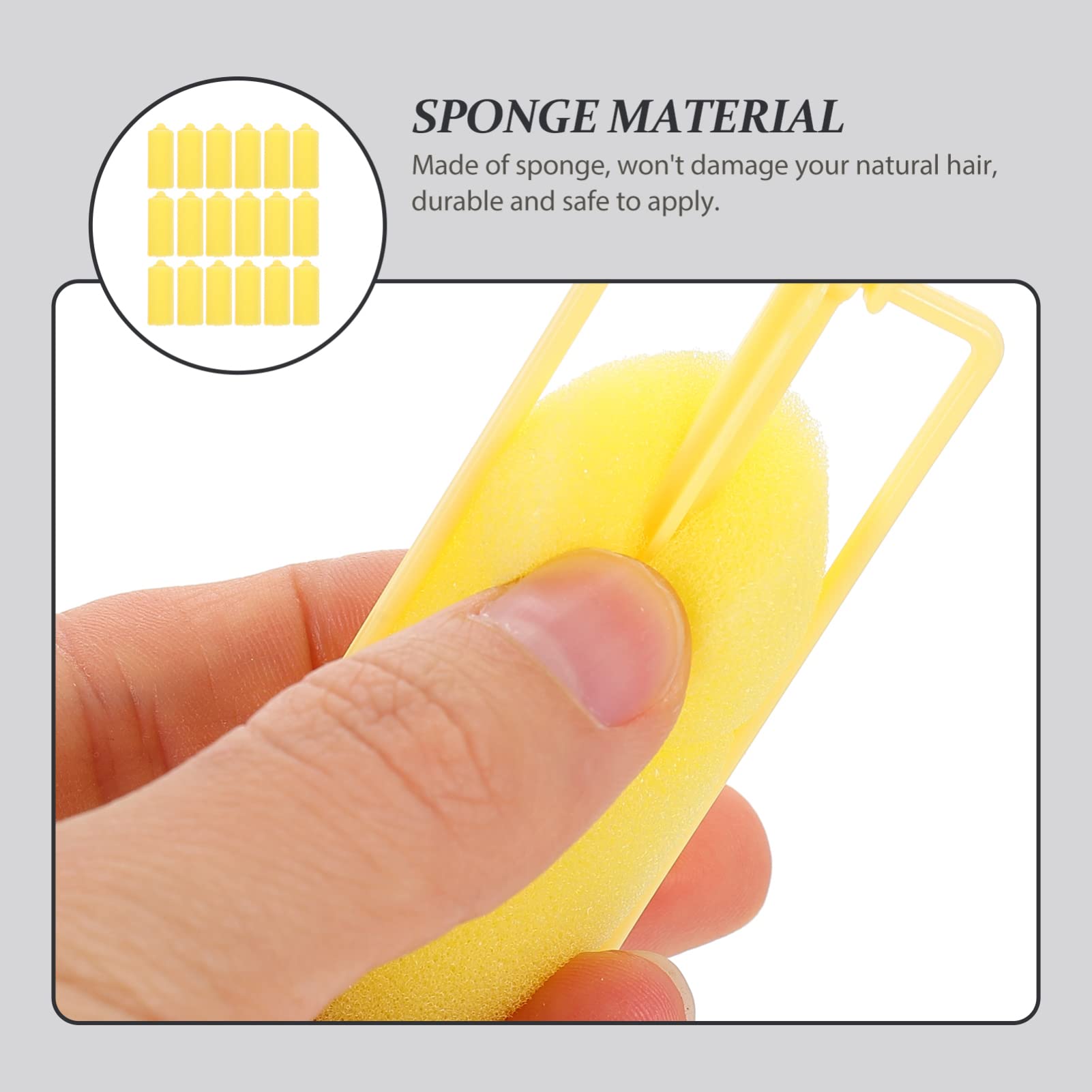 20pcs Sponge Hair Rollers for Heatless Curls - Soft Headband Hair Curling Rollers Set for Women & Girls - Perfect for Overnight Styling, Salon-Quality Waves at Home