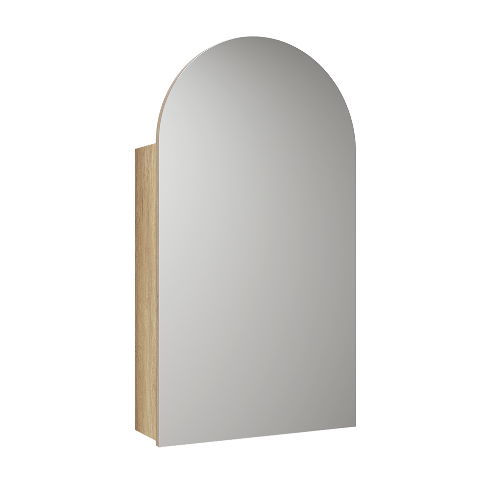 Aulic Canterbury Arch Carita Shaving Cabinet - 19.7 x 35.4 Inch Wall Mounted Bathroom Mirror with Storage | Modern Medicine Cabinet for Shaving, Makeup & Bathroom Organization (SCCAN 500 CR)