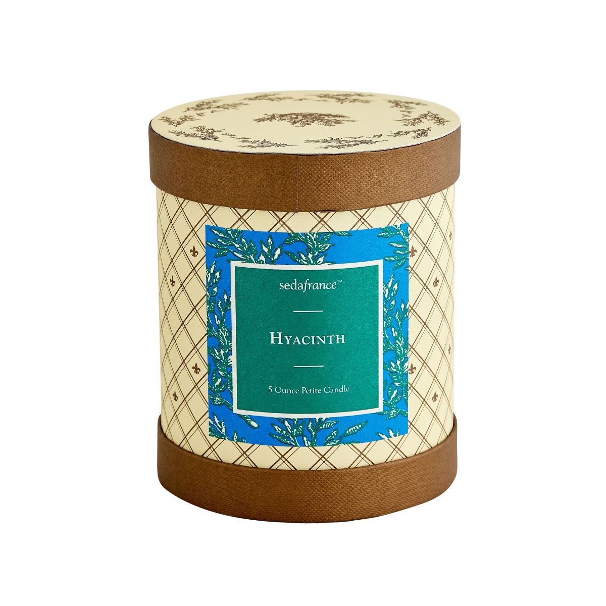 Hyacinth Classic Toile Petite Ceramic Candle - Elegant Home Decor for Living Room, Bedroom & Bathroom - Perfect for Relaxation, Romantic Ambiance & Gift Giving