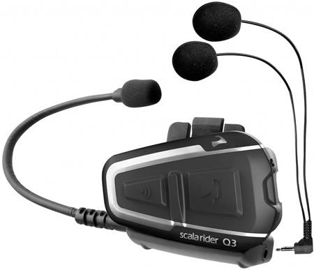 Cardo Scala Rider Q3 Solo Bluetooth Headset for Motorcycles - Wireless Communication for Riders - Perfect for Touring, Commuting & Adventure Riding