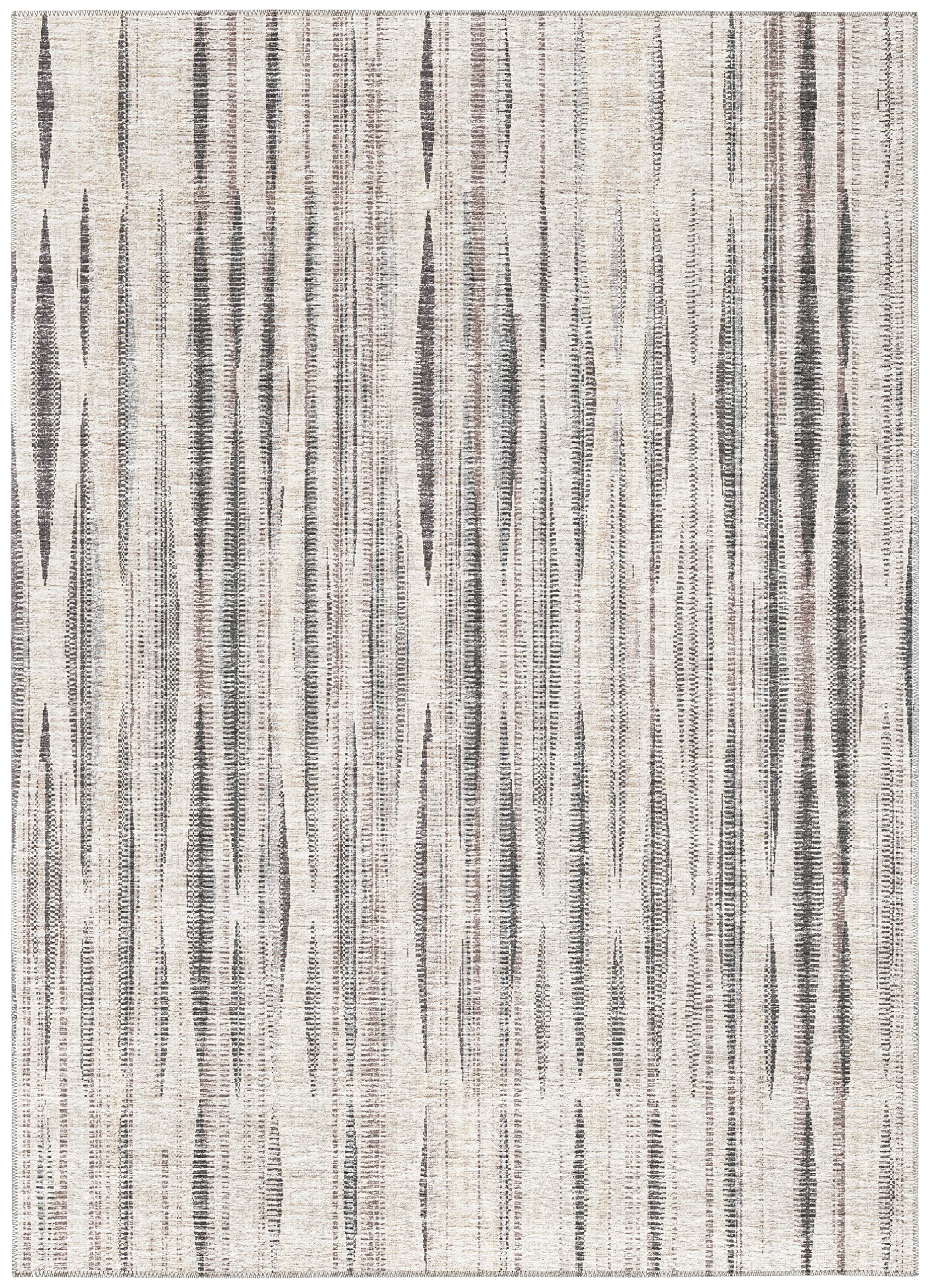 Waverly AWA31 8' x 10' Beige Indoor/Outdoor Area Rug - Stain Resistant, Machine Washable, Non-Shedding - Perfect for Bedroom, Living Room, Dining Room & Kitchen - Durable Floor Covering for Patio, Deck or Sunroom