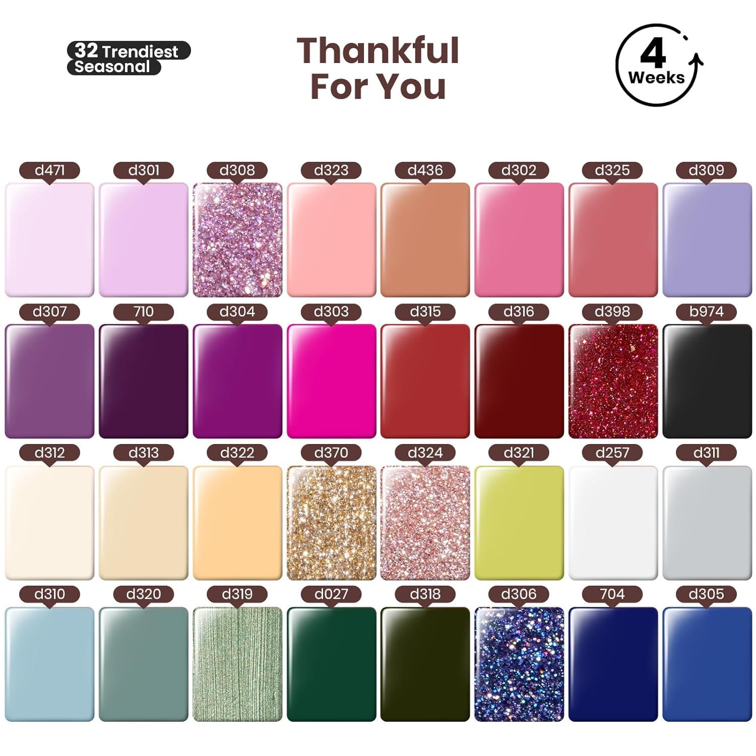 55 Pcs Beetles Gel Nail Polish Kit with UV Light - 32 Colors (Green, Red, Gold, Purple, Pink, Blue, Nude & Glitter) + UV Nail Lamp, Base & Top Coat - Valentine's Day Gift Set for Women - Perfect for Home Manicures, Nail Salons & DIY Nail Art
