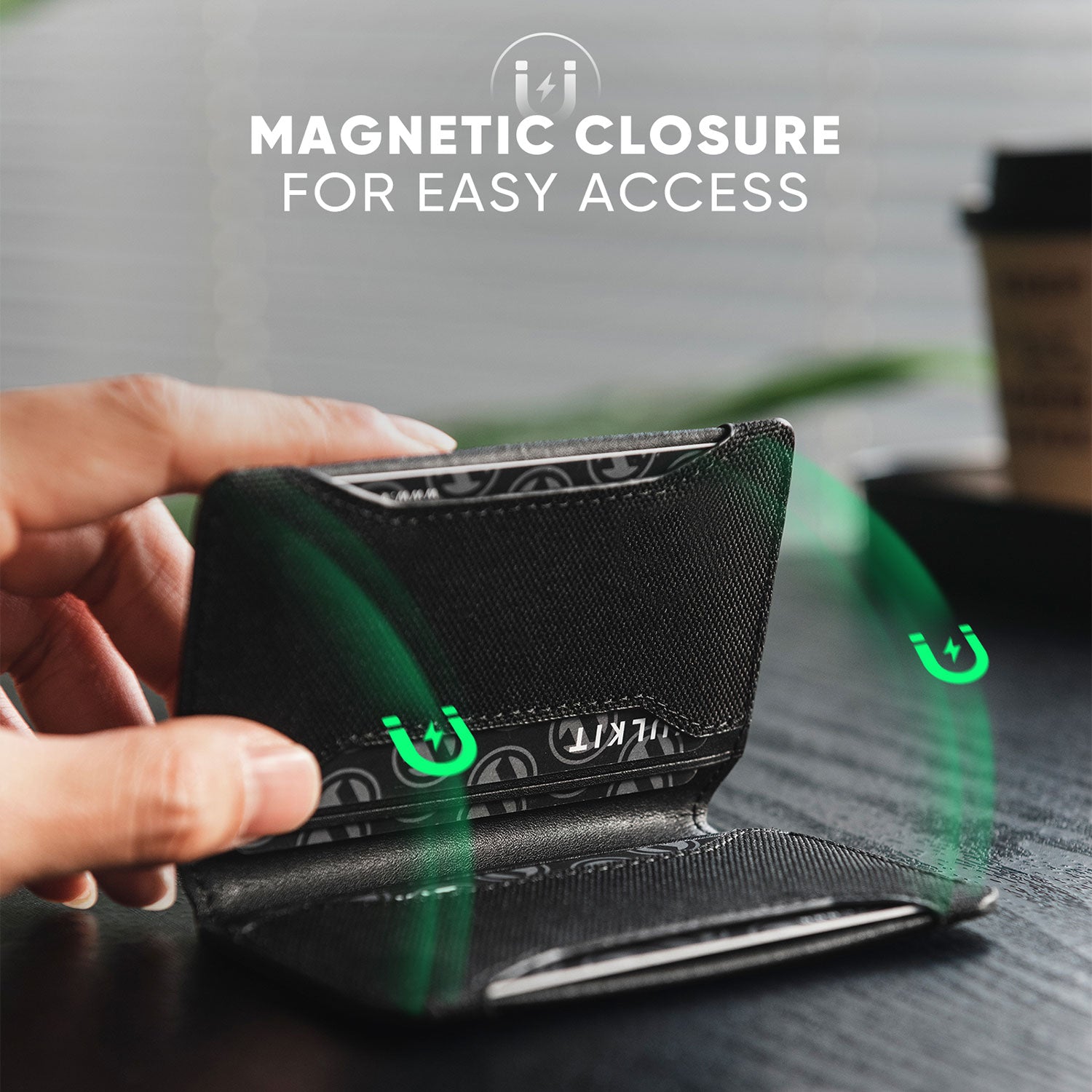 VW125 RFID Blocking Magnetic Card Holder - 6 Slots Slim Wallet for Men & Women | Secure Contactless Credit Card Protector | Perfect for Travel, Business & Everyday Use