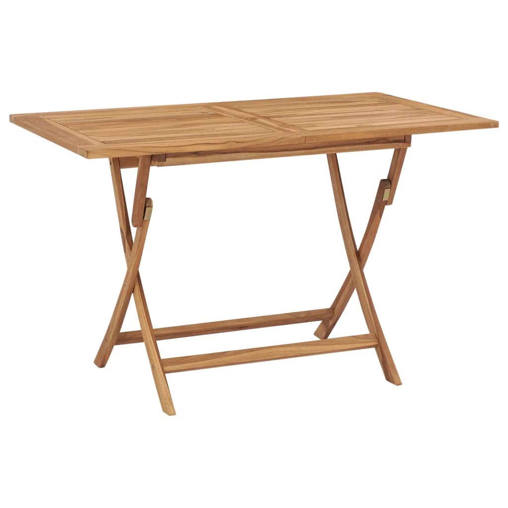 Solid Teak Wood Folding Patio Table - 47.2