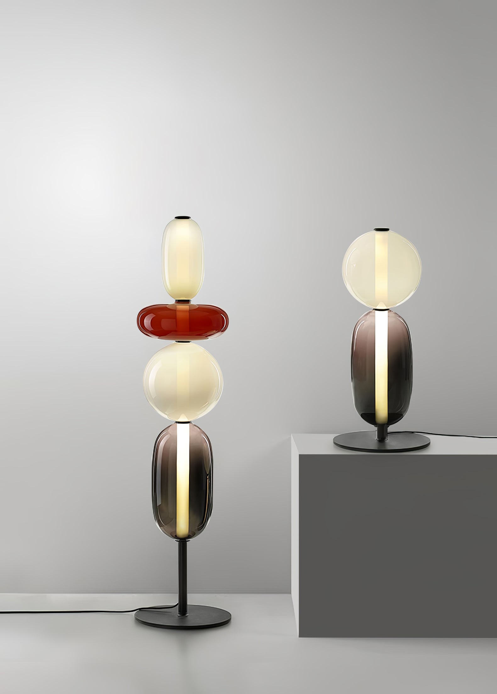 Elegant Candied Glass Table Lamp - Modern Home Decor for Living Room, Bedroom & Office - Soft Ambient Lighting for Relaxation & Cozy Atmosphere