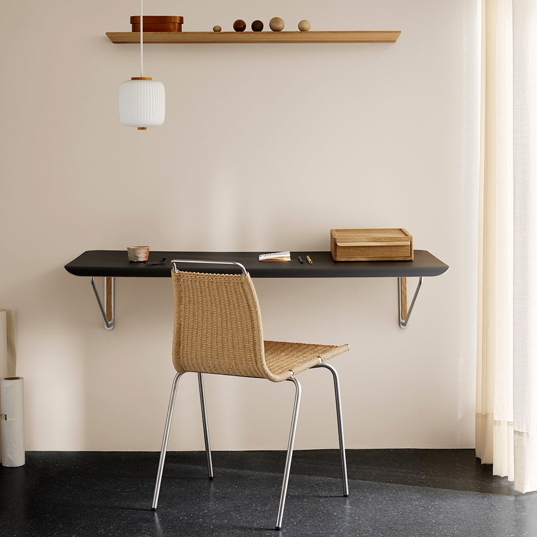 Wall Mounted Desk with Drawer - Space Saving Floating Workstation for Home Office, Study, or Small Spaces