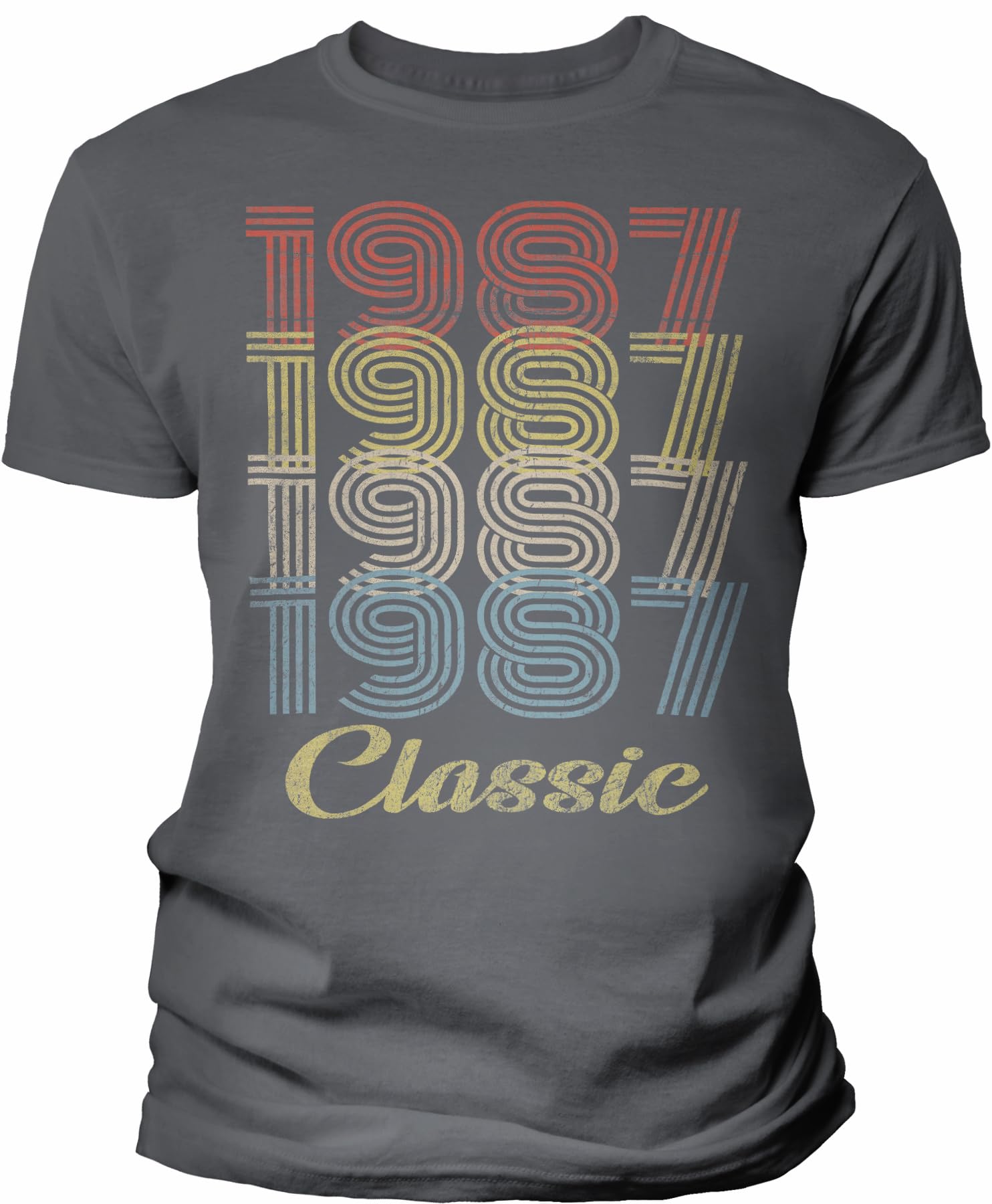 1987 Vintage Retro 38th Birthday T-Shirt for Men - Classic 38 Year Old Birthday Gift Idea - Perfect for 1987 Born Birthday Parties & Nostalgic Celebrations