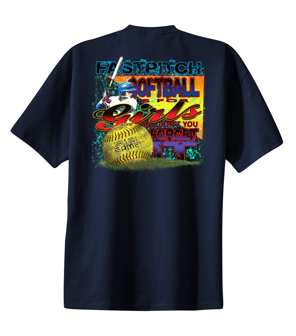 Fastpitch Softball T-Shirt for Girls - 'Fastpitch is for Girls Don't You Forget It' Tee - Perfect for Pitchers, Catchers & Slowpitch Players - Great for Games, Practice & Team Spirit