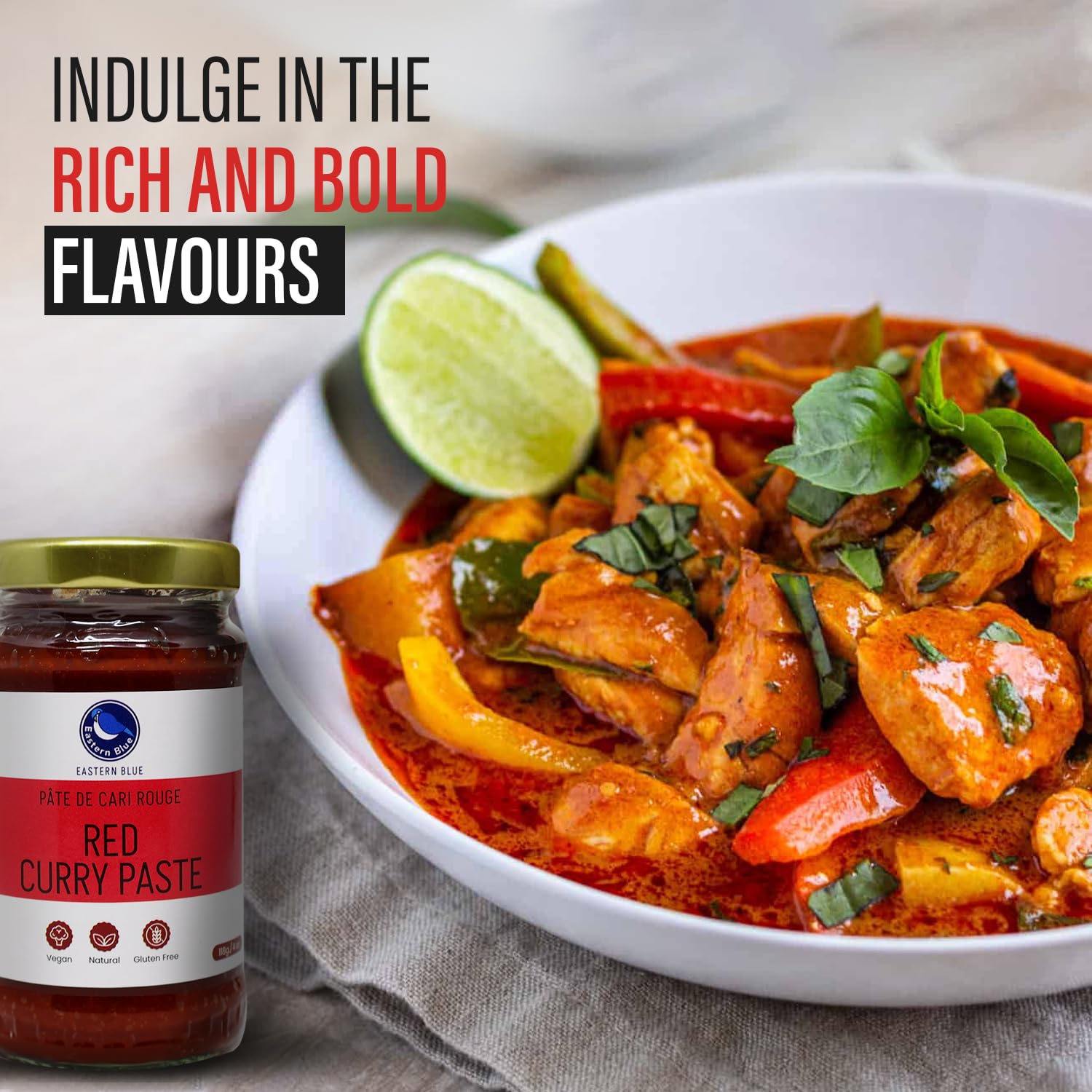 Authentic Thai Red Curry Paste 4oz (2-Pack) - Vegan & Gluten-Free for Asian Cooking