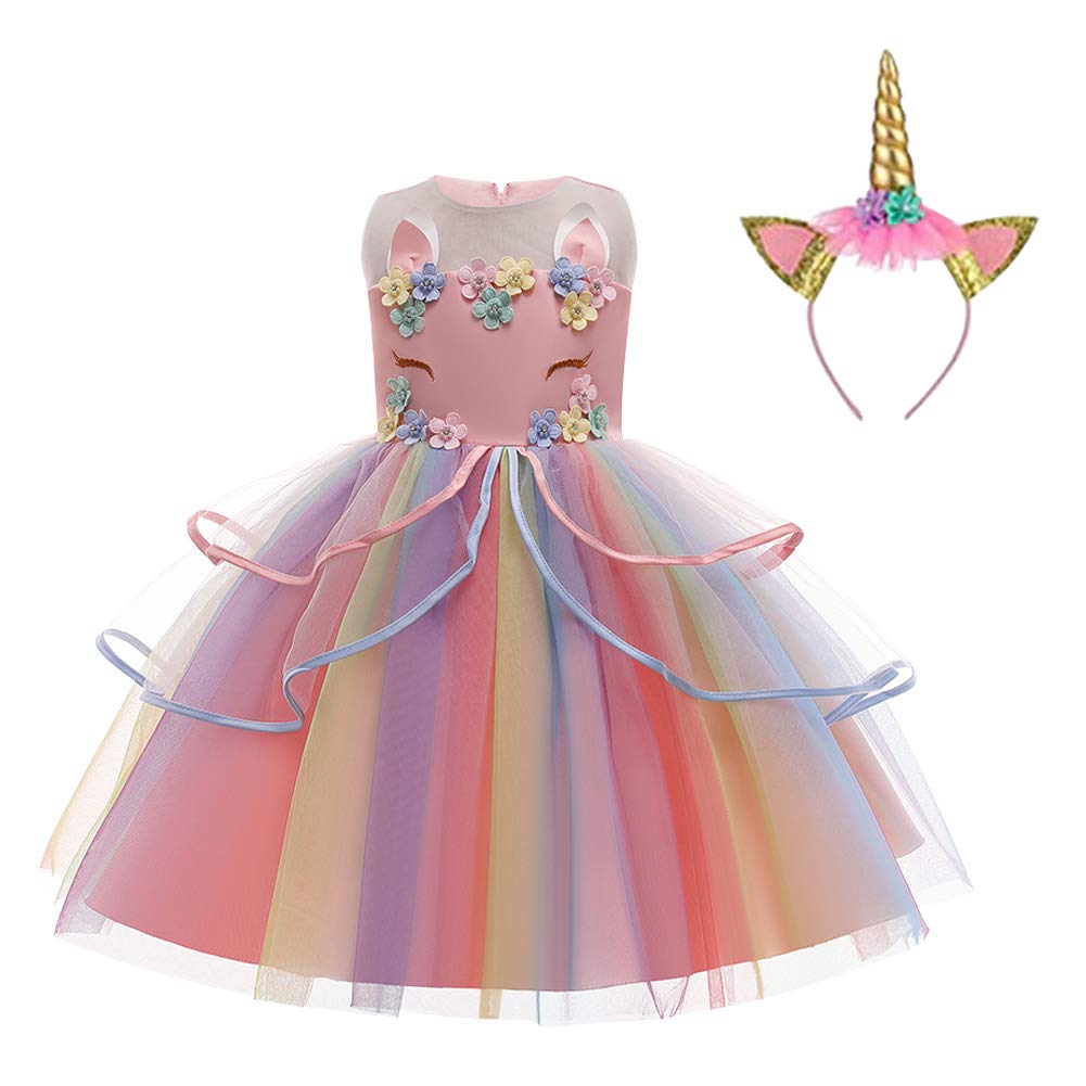 Unicorn Dress for Girls - Sparkly Princess Costume for Birthday, Pageant, Wedding & Cosplay | Perfect for Parties, Dress-Up & Fantasy Play