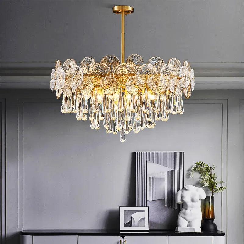 Postmodern Crystal Chandelier - Modern Luxury Ceiling Light Fixture for Dining Room, Living Room, Bedroom & Foyer | Elegant Home Decor Lighting for Weddings & Interior Design