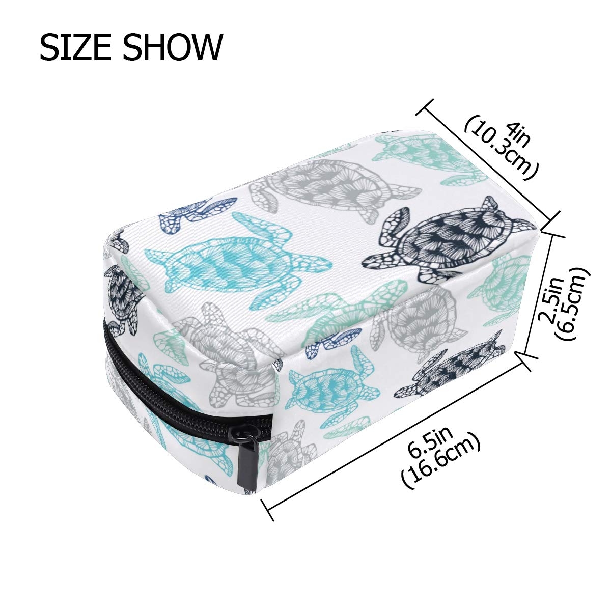 MOYYO Sea Turtle Makeup Bag - Waterproof Travel Cosmetic Organizer for Women & Girls - Perfect for Beach & Travel