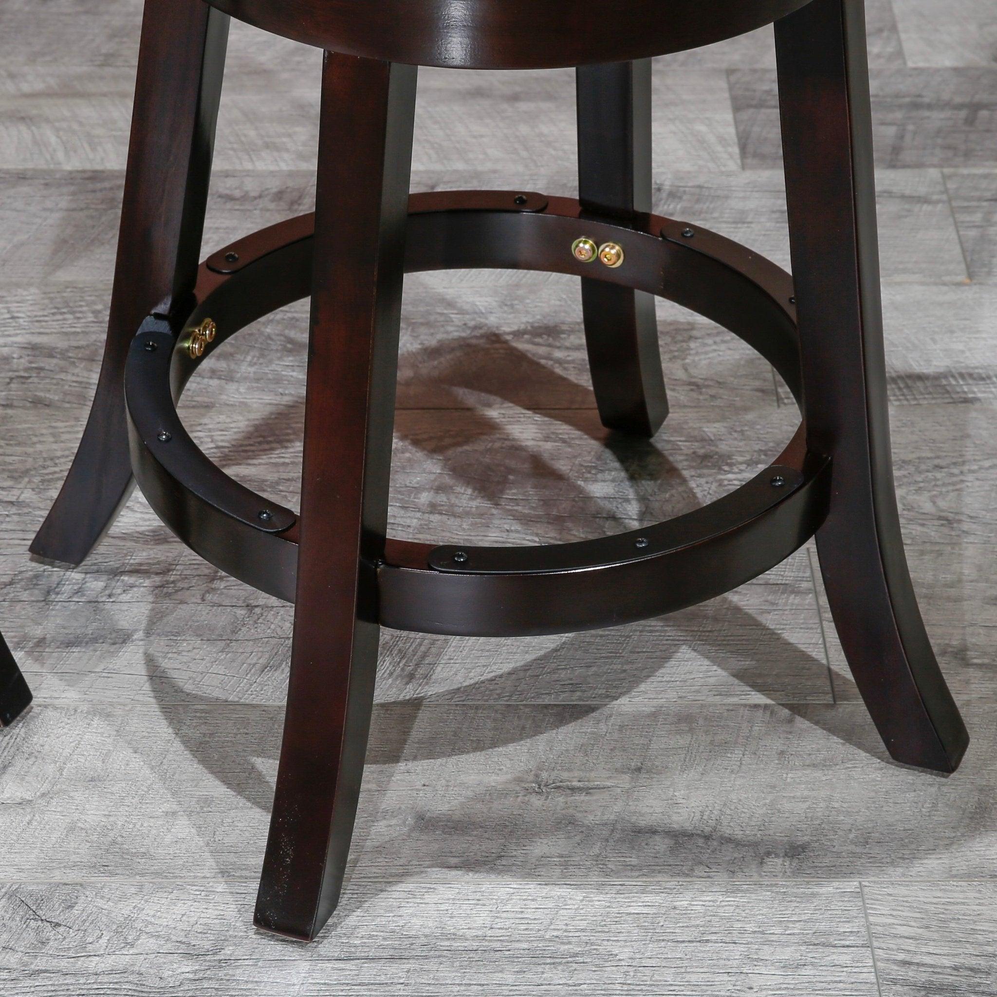 Creede Bonded Leather Backless Swivel Stool - 24