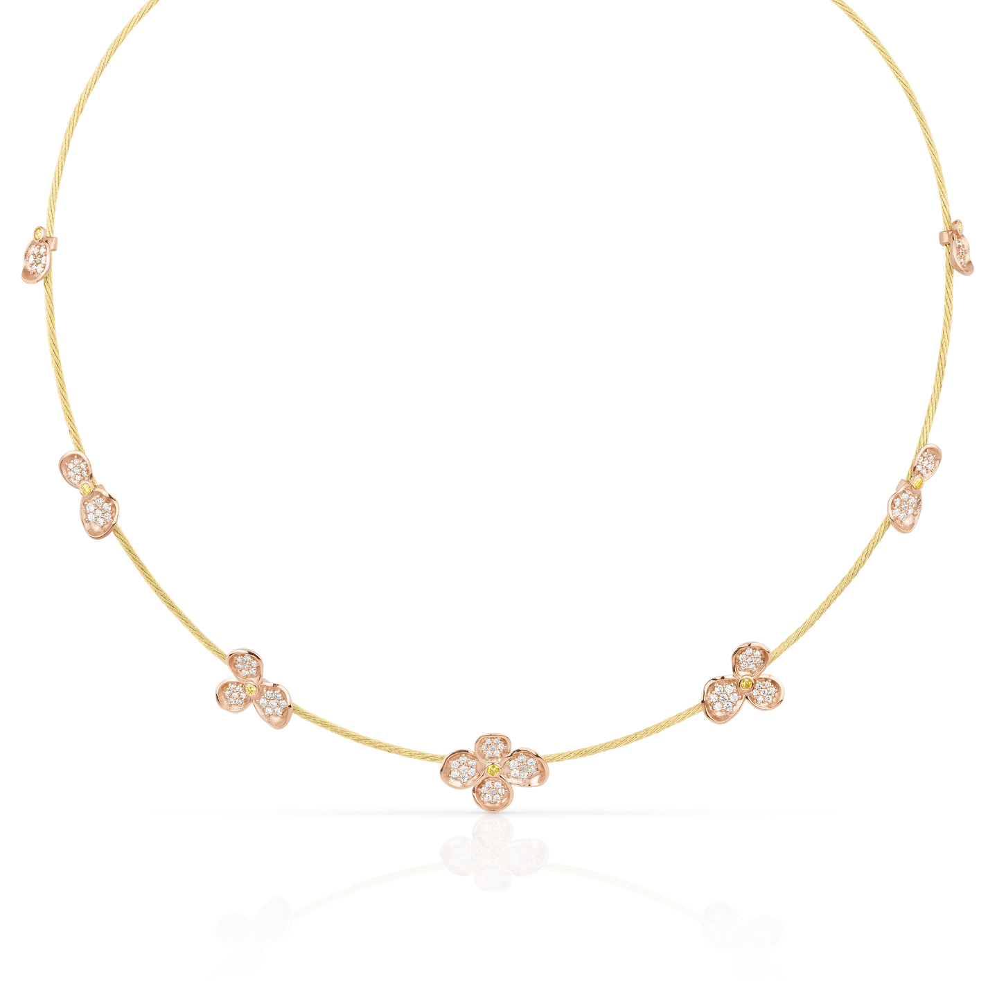 Paul Morelli Forget Me Not Diamond Single Wire Necklace - Elegant & Dainty Jewelry for Women, Perfect for Weddings, Anniversaries & Special Occasions
