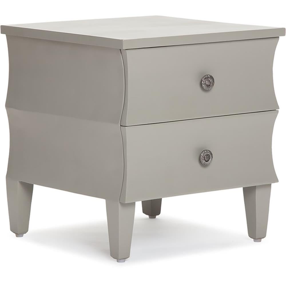 Arlan End Table Nightstand with Drawers - Solid Wood Bedside Table for Living Room or Bedroom - Modern Farmhouse Style Storage Furniture - Grey - Perfect for Small Spaces, Home Decor & Organizing Essentials