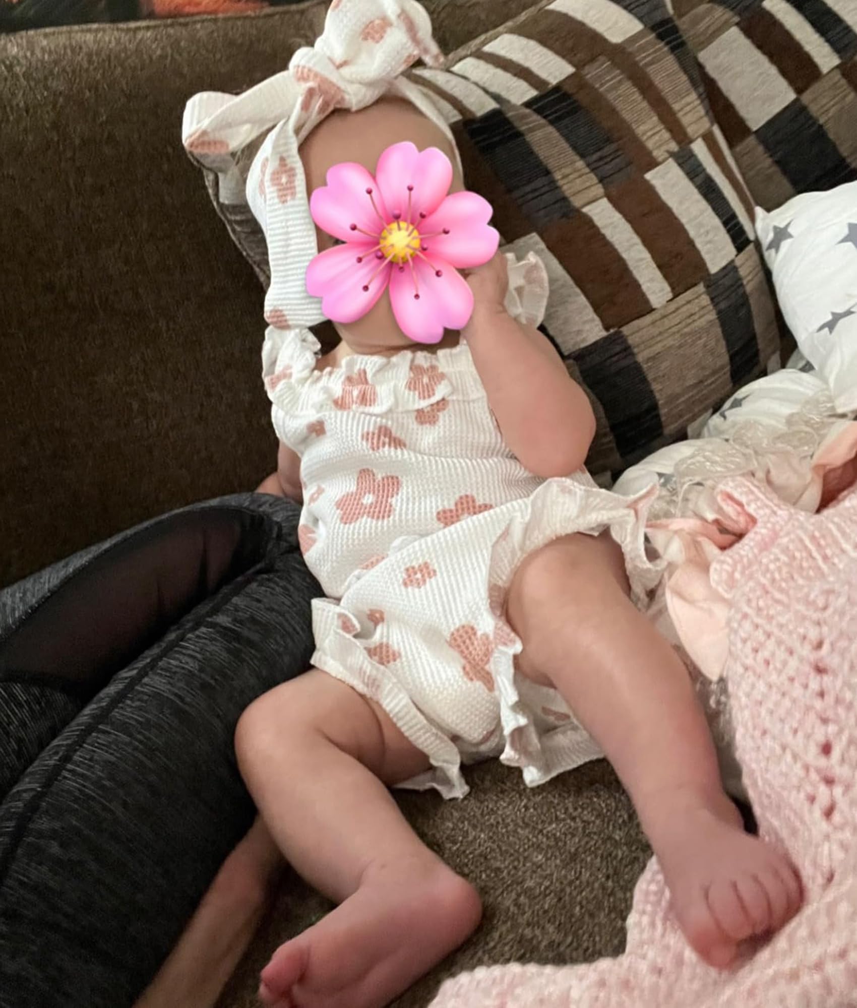 Newborn Baby Girl Summer Outfits Set - Floral Print Romper, Tops, Drawstring Shorts & Headband | Cute Infant Clothes for Photoshoots, Parties & Daily Wear