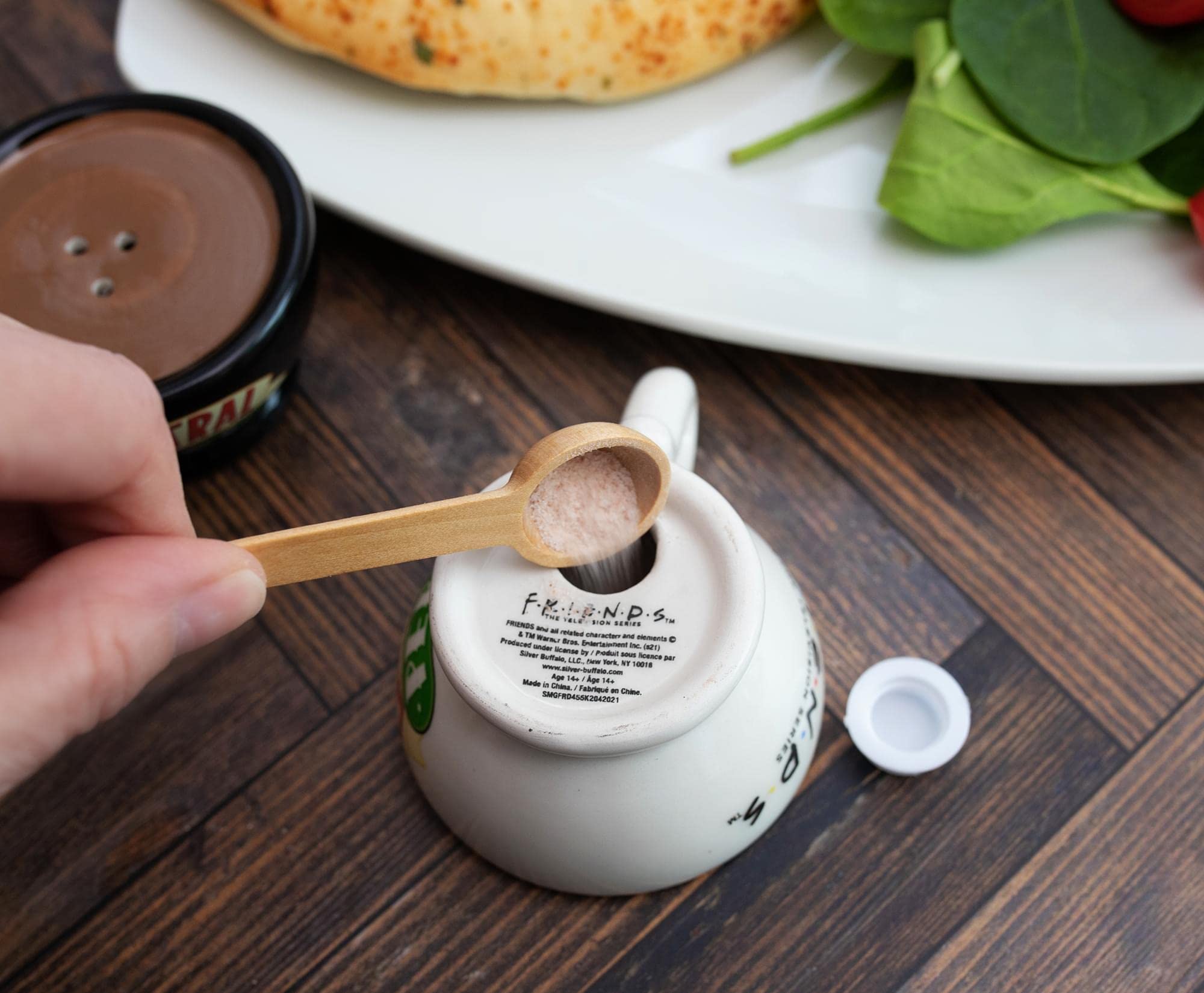 Friends Central Perk Ceramic Salt and Pepper Shaker Set - Silver Buffalo Official Merchandise - Perfect for Coffee Lovers and TV Show Fans - Great for Kitchen, Dining Table, and Themed Parties