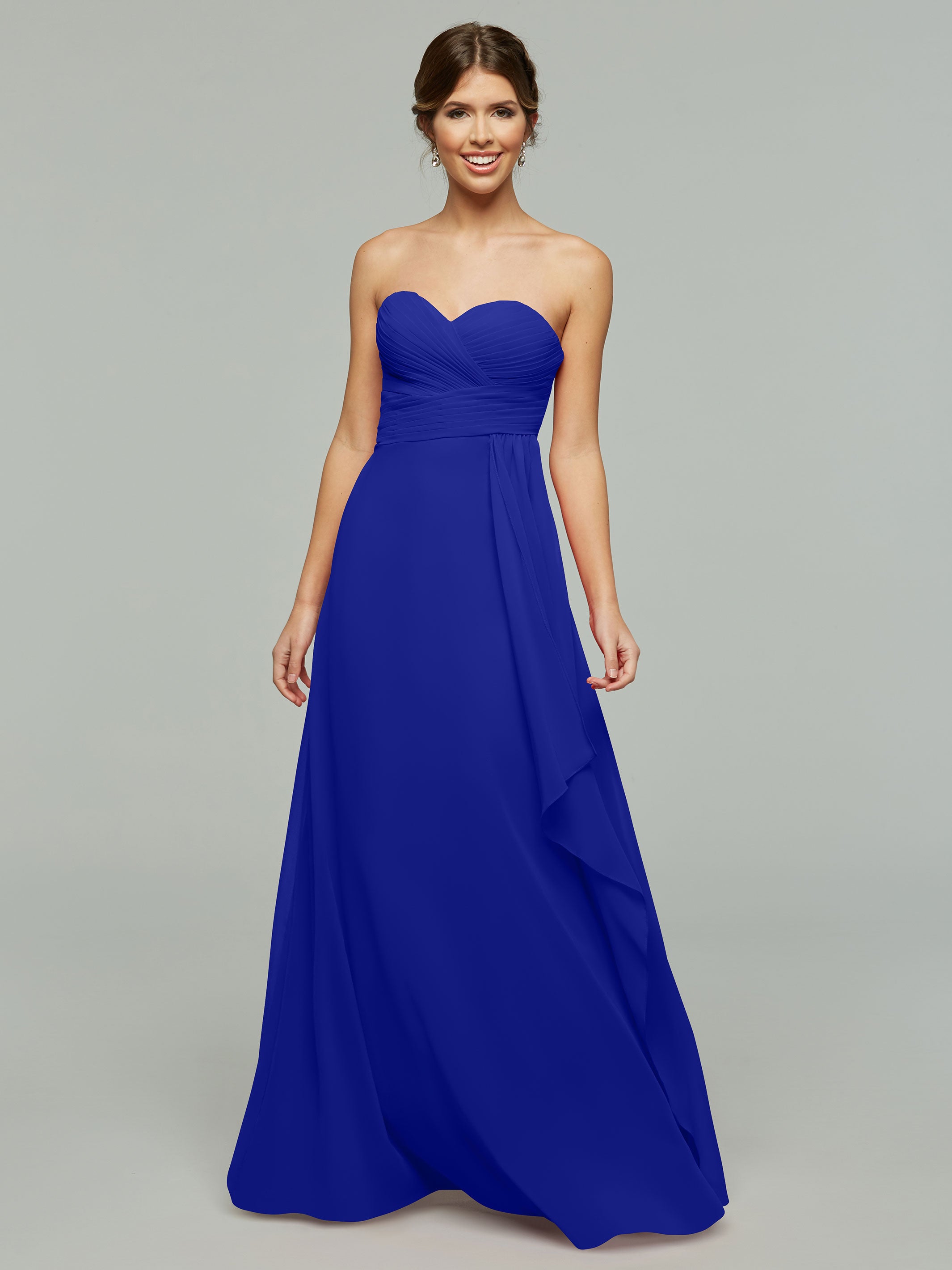 Elegant 80046 Chiffon Sheath Bridesmaid Dress with Sweetheart Neckline - Perfect for Weddings, Formal Events & Special Occasions