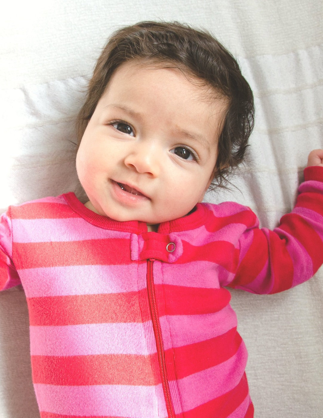 Red & Pink Stripes Matching Family Pajama Set - Soft Christmas Holiday Pajamas for Women, Men & Kids - Cozy Family Sleepwear for Christmas Morning & Family Photos