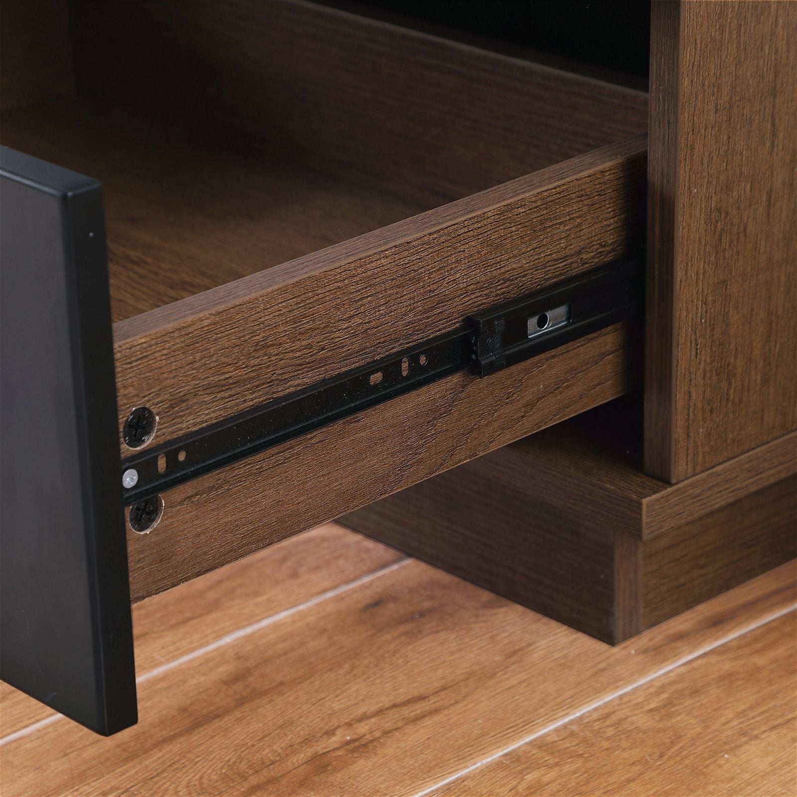 DELUX 200cm Low Line TV Stand Unit in Dark Oak by Tauris™ - Perfect for Living Room Entertainment Centers & Modern Home Theater Setups