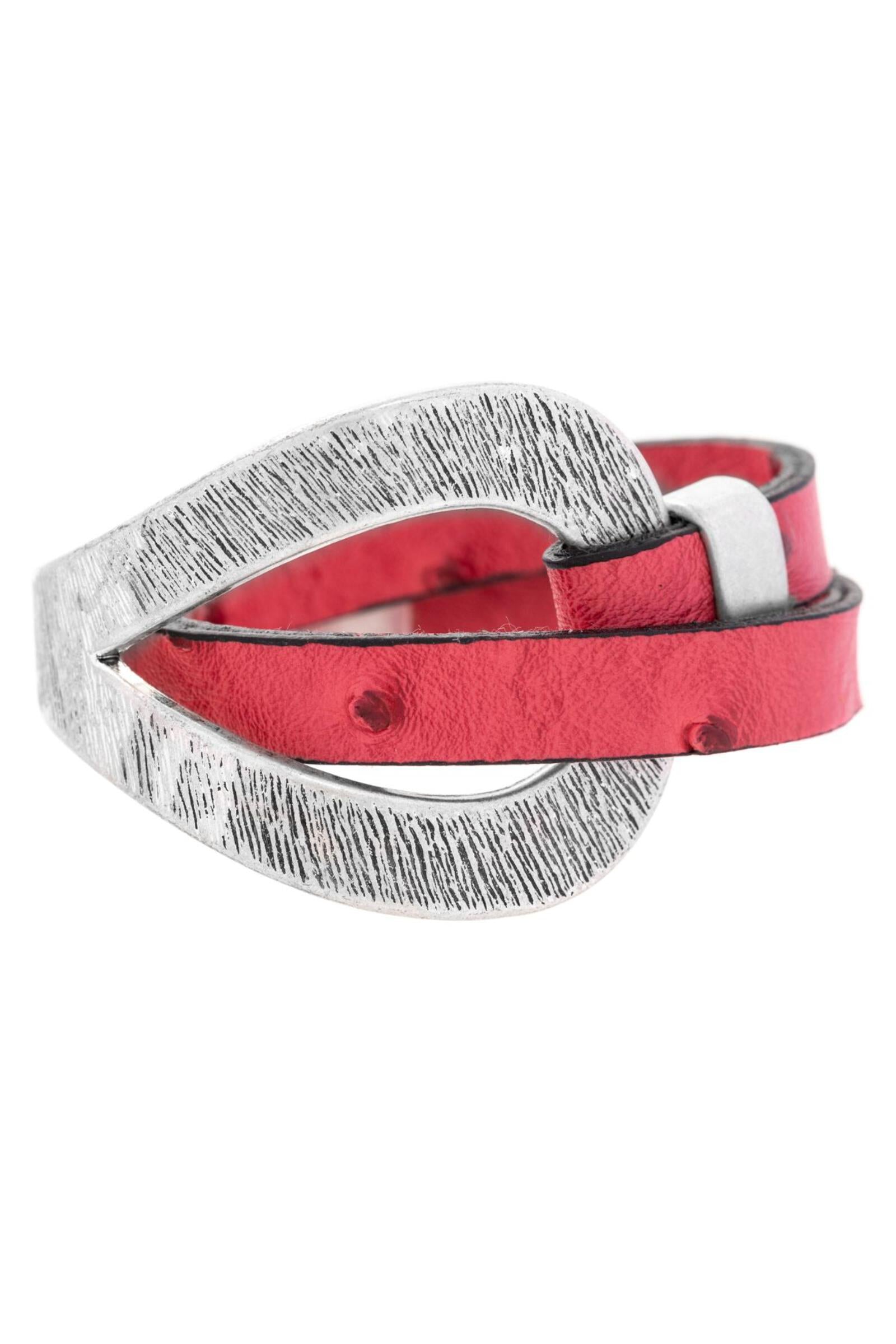 Hammered Double Wrap Leather Loop Bracelet for Women - Handmade Adjustable Boho Bracelet for Everyday Wear & Gift Giving