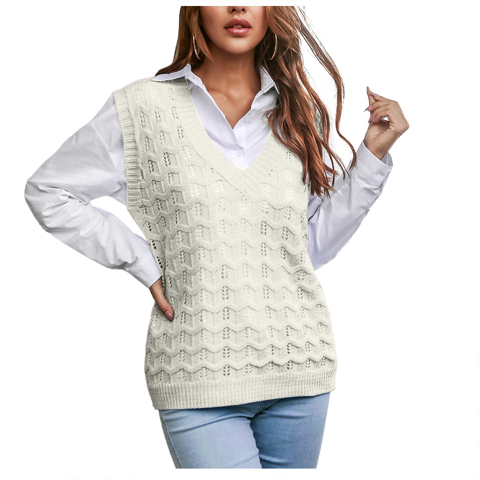 Women's Winter Coats - Knitted Long Sleeve Loose Fit Sweater Cardigan | Warm & Stylish Outerwear for Cold Weather, Office Wear & Casual Outfits