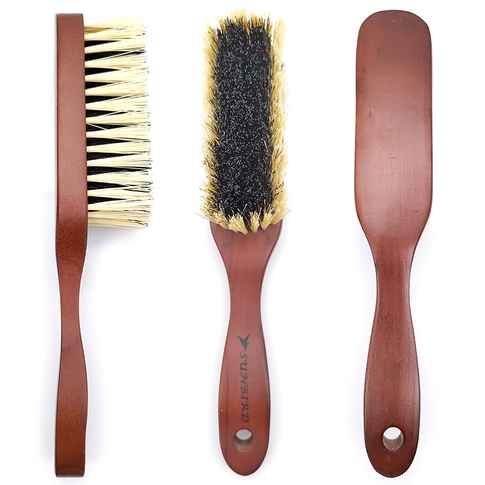 Premium Wooden Clothes Brush for Cashmere, Sweaters & Coats - Gentle Lint & Dust Remover with Soft Nylon Bristles for Men & Women | Perfect for Delicate Fabrics, Wardrobe Care & Travel Essentials